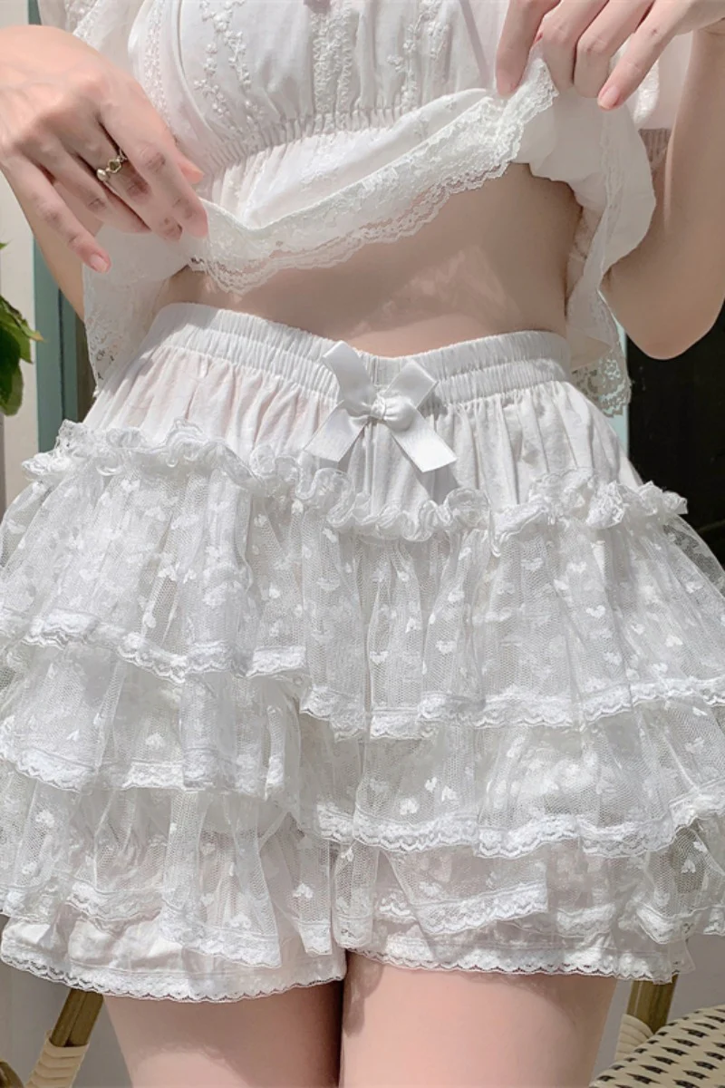 Daily Lolita Bloomers, Floral Cotton Summer Leggings - Image 9