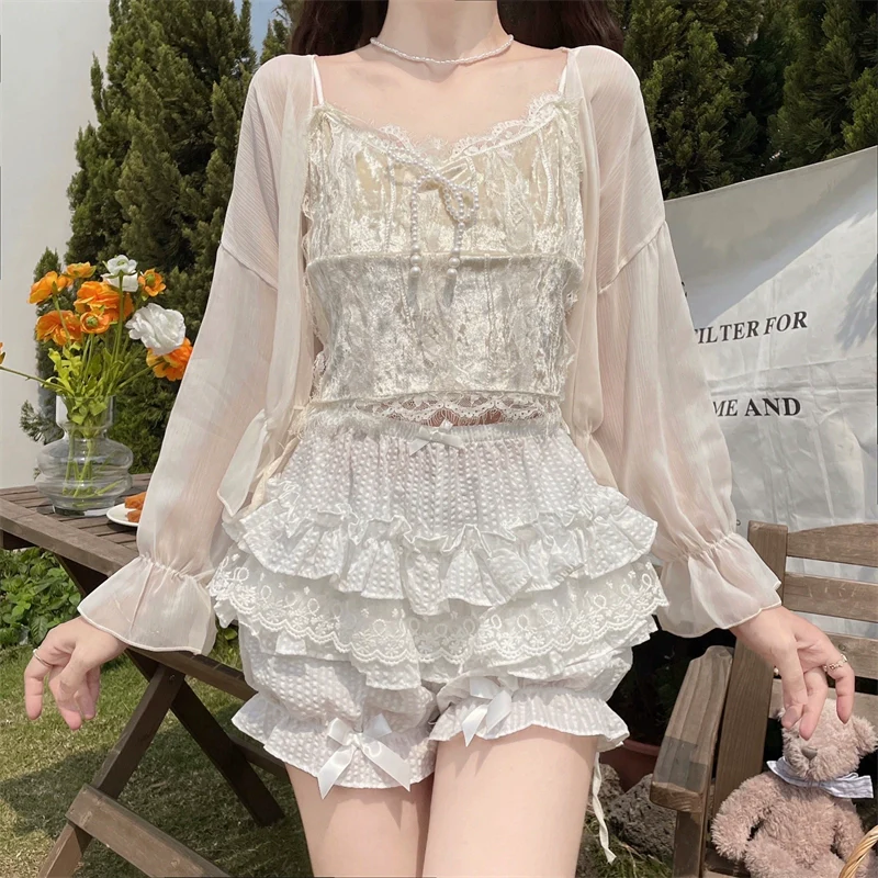 Daily Lolita Bloomers, Lace Leggings for Summer Wear - Image 3