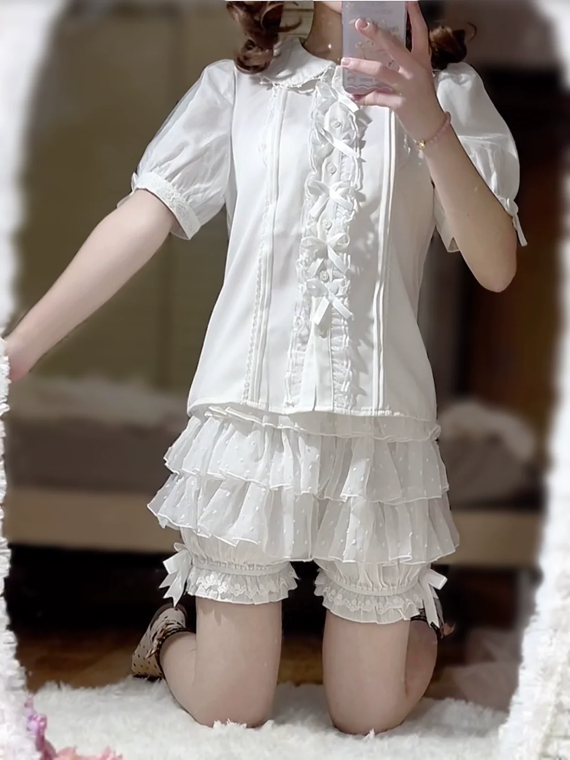 Daily Lolita Bloomers, Safety Anti-Exposure Lace Shorts - Image 9