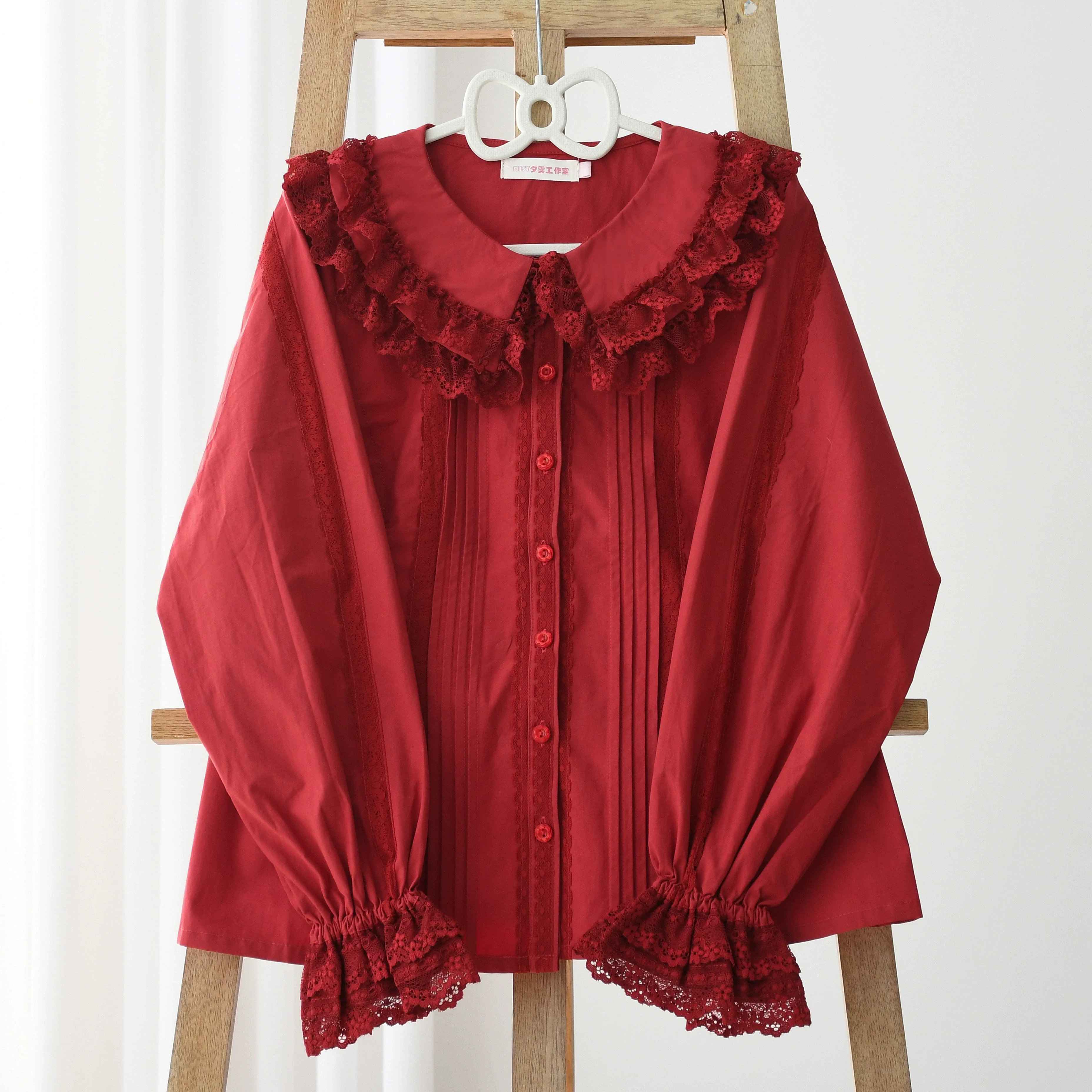 Hyde Garden - Daily Lolita Shirt Cotton Blouse Long Sleeves - Image 11