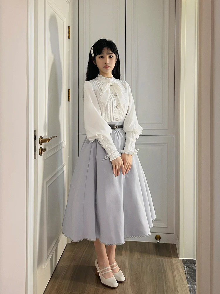 Daily Lolita Skirt Set Long sleeve Coat Dress Set - Image 17