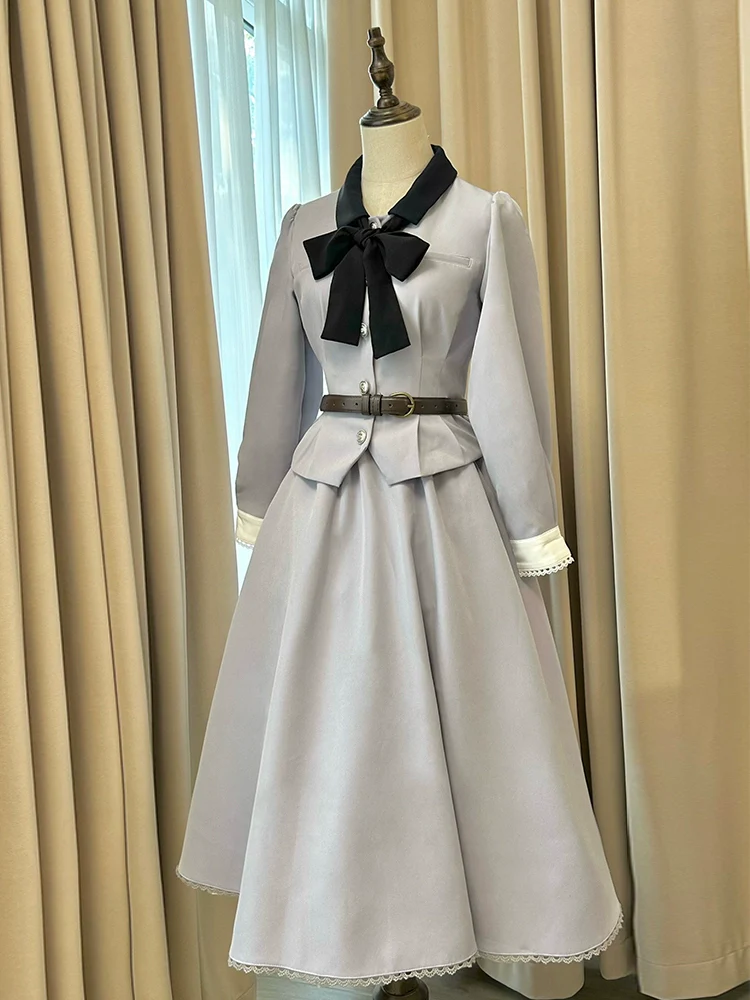 Daily Lolita Skirt Set Long sleeve Coat Dress Set - Image 20