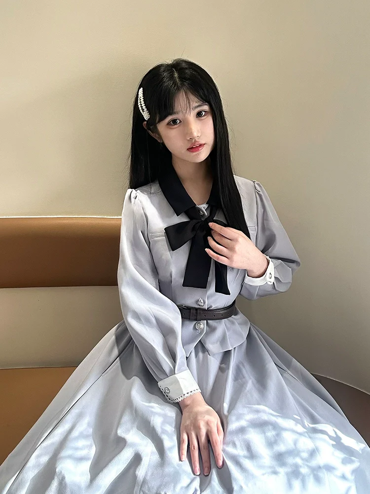Daily Lolita Skirt Set Long sleeve Coat Dress Set - Image 6
