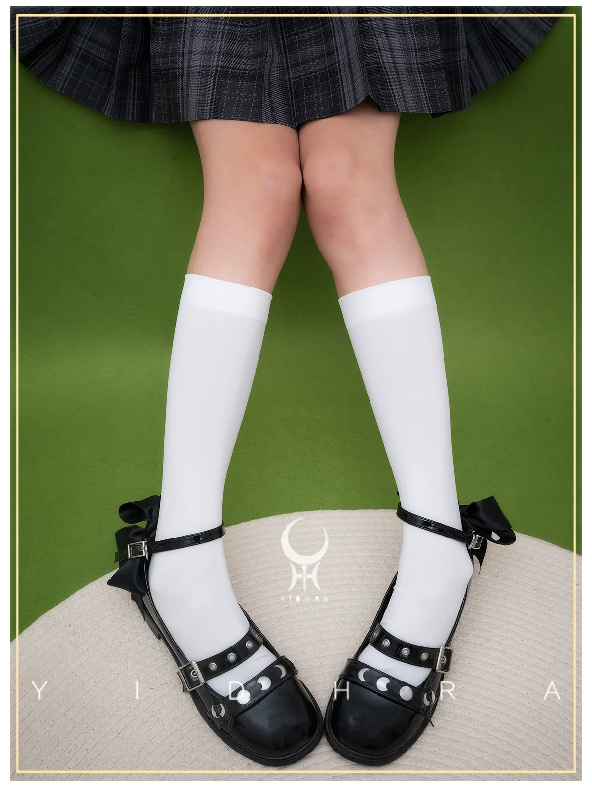 Yidhra - Daily Lolita Socks Mid-tube Solid Color 120D Velvet JK Socks - Image 3