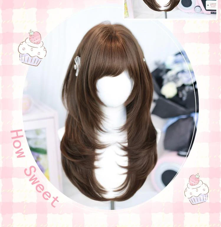 Daily Lolita Solid Wig, Layered Haircut - Image 4