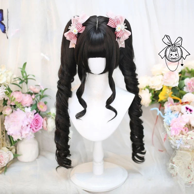 Dalao Home - Stellar Bits - Daily Lolita Wig Detachable Curl Hair Double Ponytails - Image 3