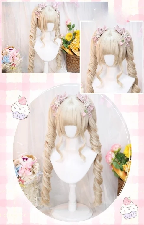 Dalao Home - Stellar Bits - Daily Lolita Wig Detachable Curl Hair Double Ponytails - Image 5