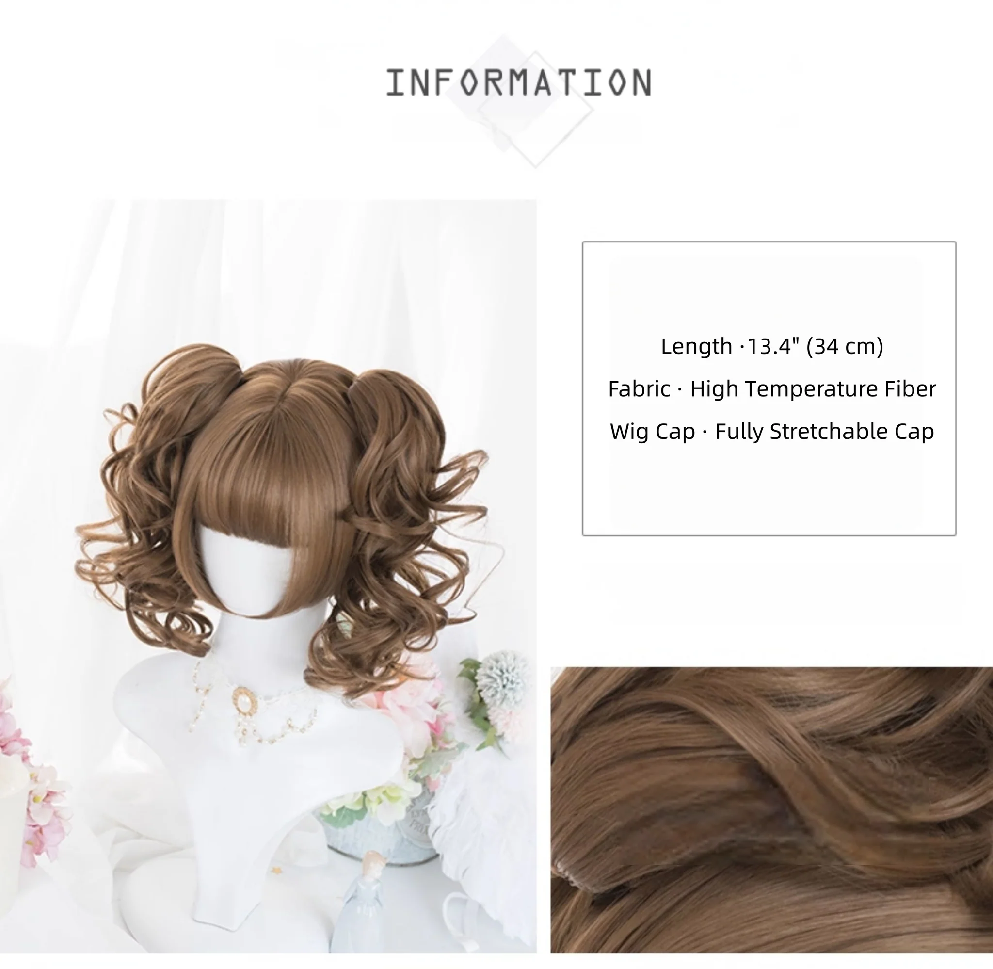 Alicegarden - Daily Lolita Wig, Two Detachable Ponytails - Image 9