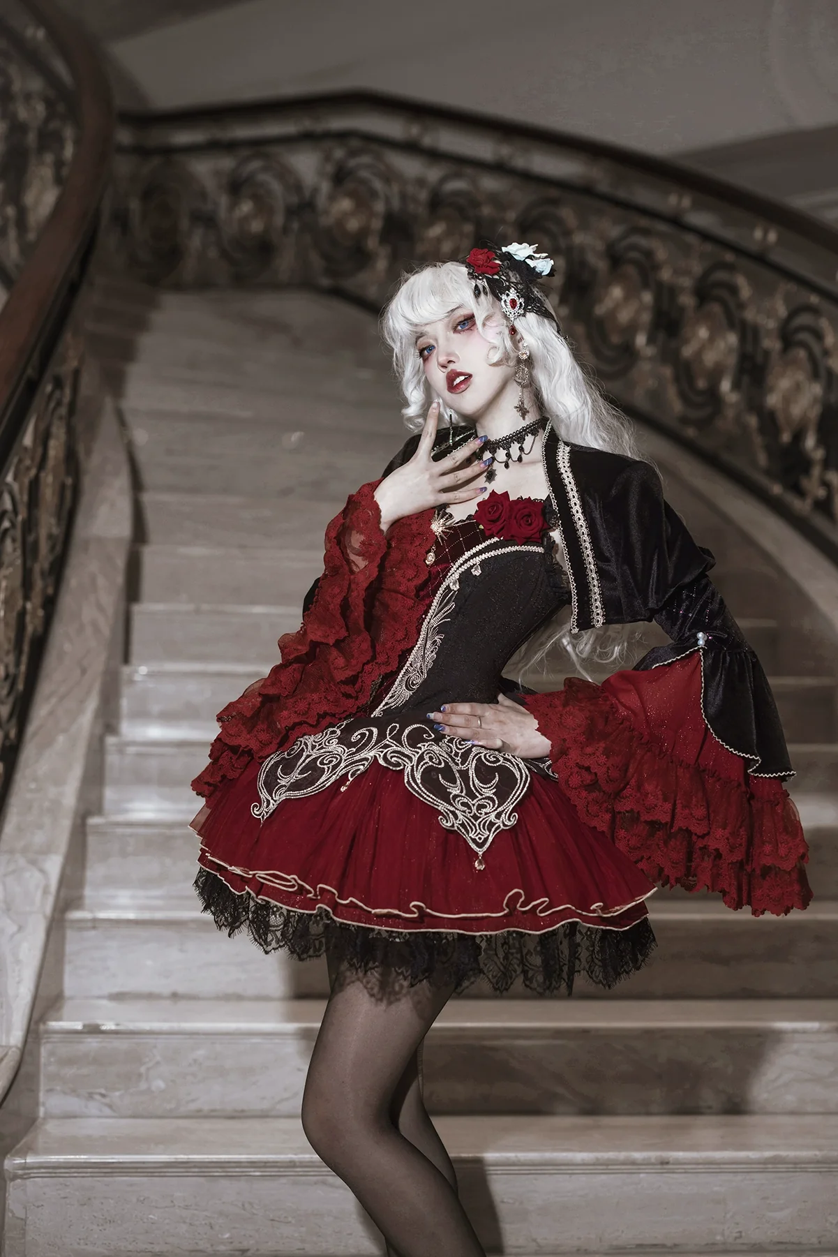 Blood Feast - Gothic Lolita JSK Suit Daily Goth Dress - Image 10