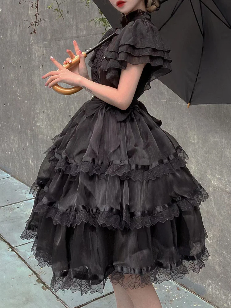 Castle Night - Dark Themed Gothic Lolita OP - Image 10
