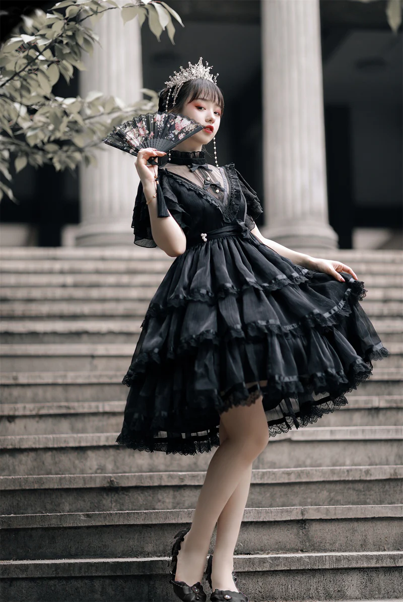 Castle Night - Dark Themed Gothic Lolita OP - Image 12