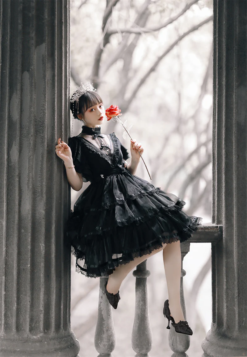 Castle Night - Dark Themed Gothic Lolita OP - Image 14