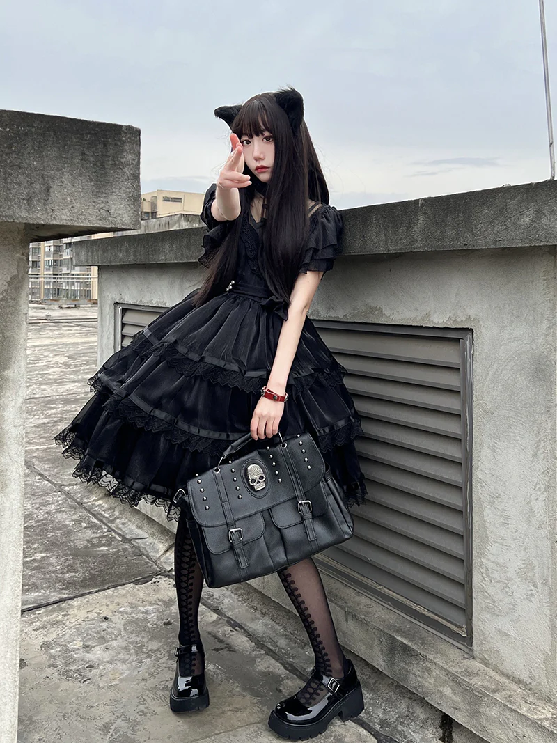 Castle Night - Dark Themed Gothic Lolita OP - Image 17