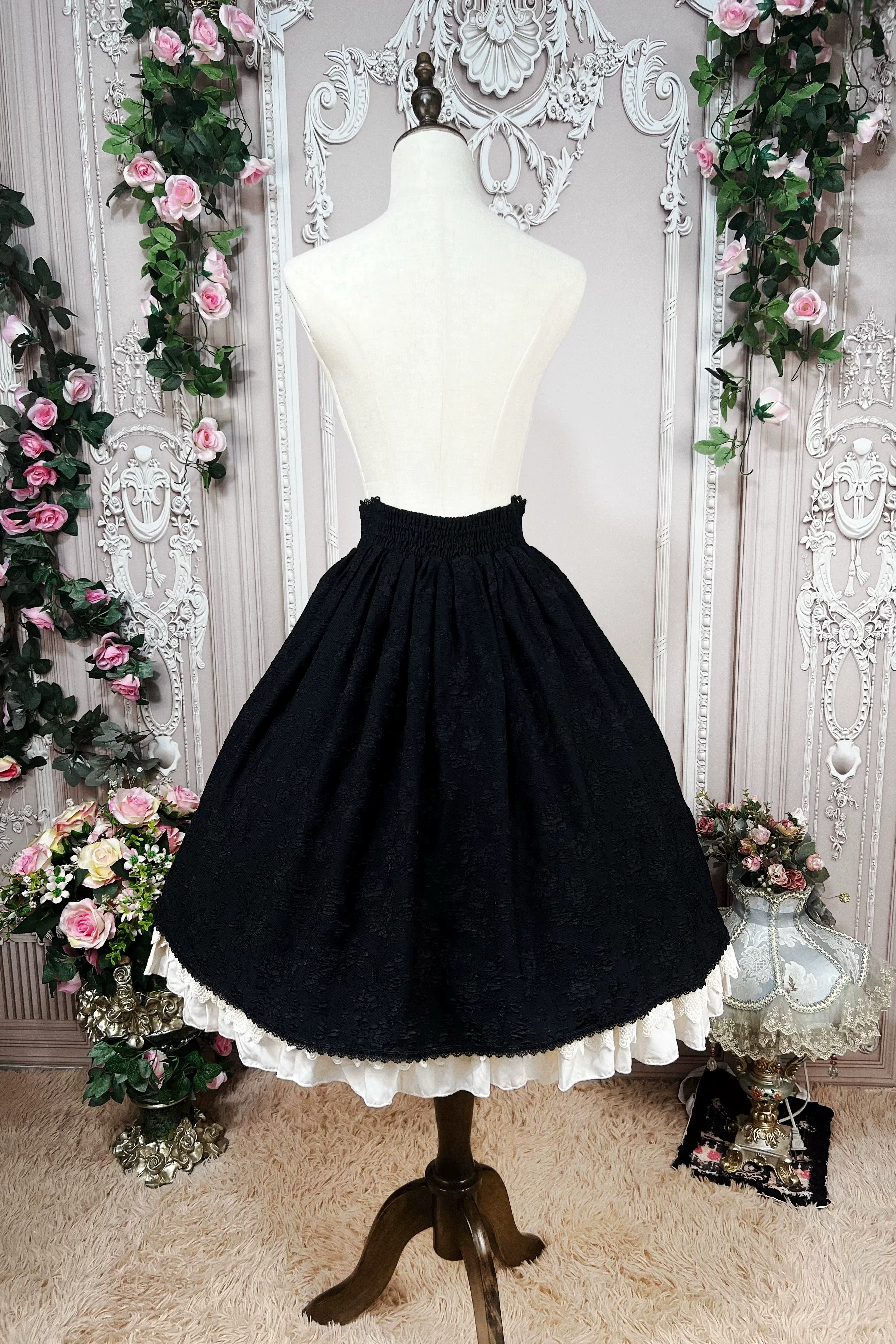 The Heart of the Rose - Elegant Retro Lolita Skirt High Waist SK Blouse - Image 12
