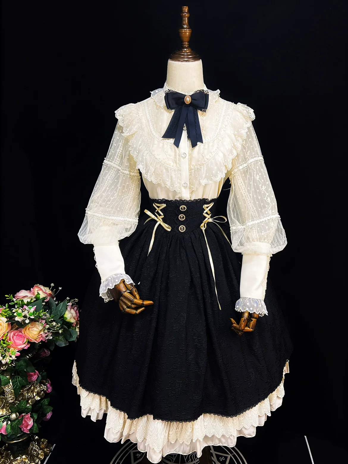 The Heart of the Rose - Elegant Retro Lolita Skirt High Waist SK Blouse - Image 16