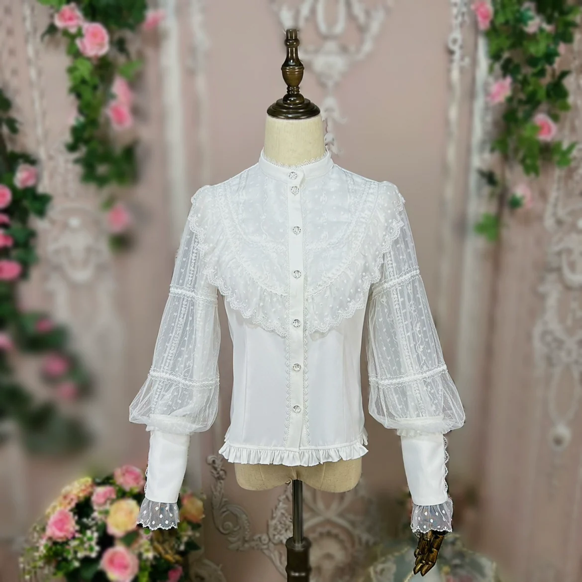 The Heart of the Rose - Elegant Retro Lolita Skirt High Waist SK Blouse - Image 20