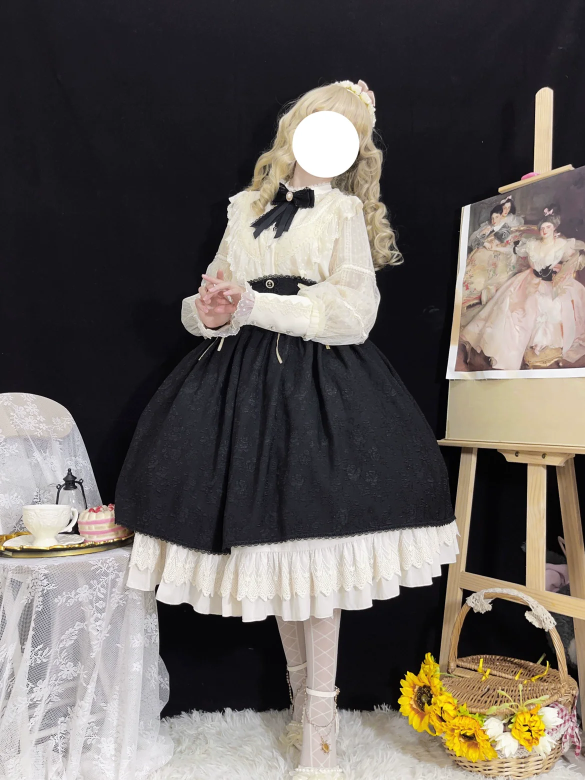 The Heart of the Rose - Elegant Retro Lolita Skirt High Waist SK Blouse - Image 3