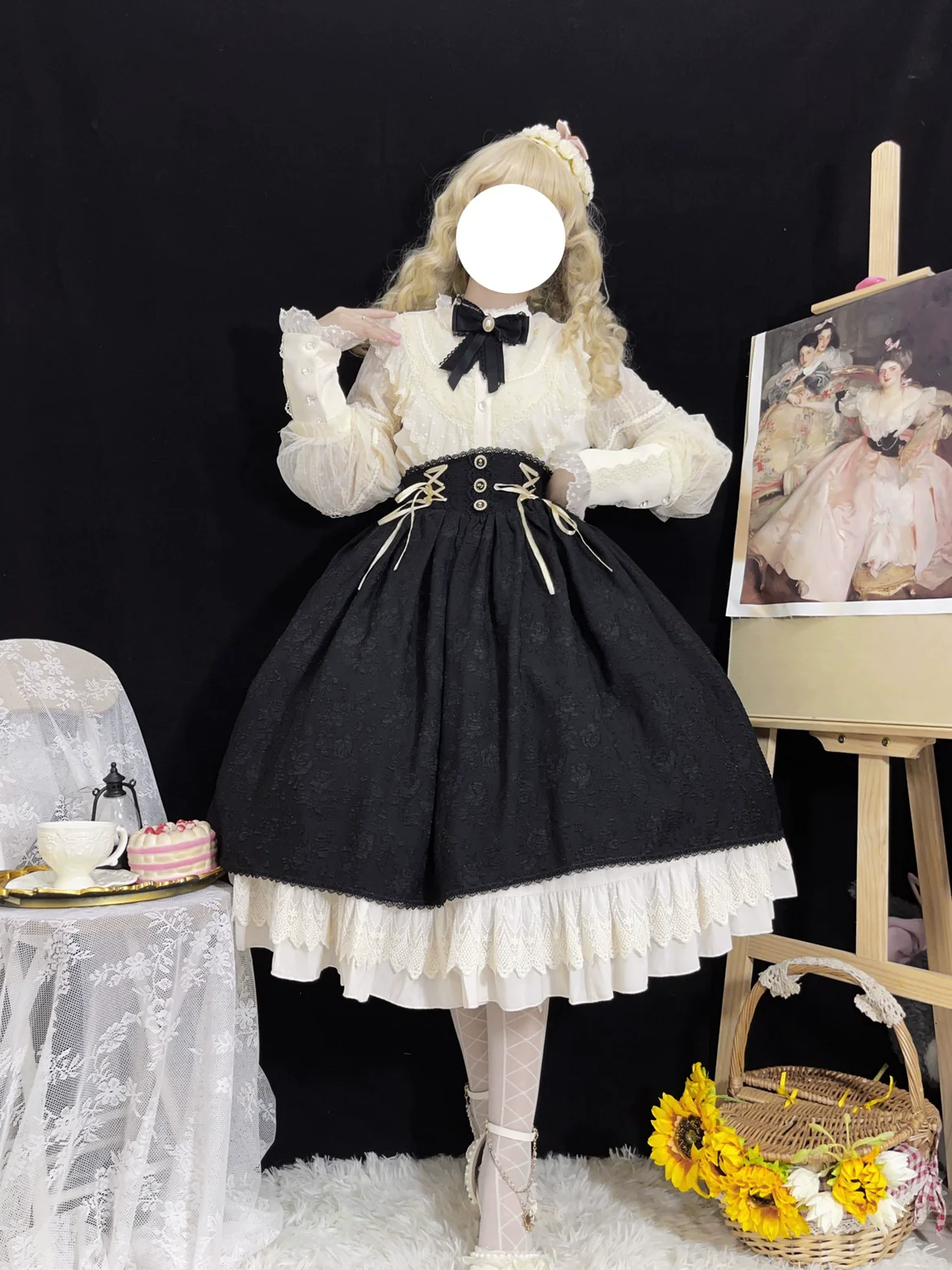 The Heart of the Rose - Elegant Retro Lolita Skirt High Waist SK Blouse - Image 6