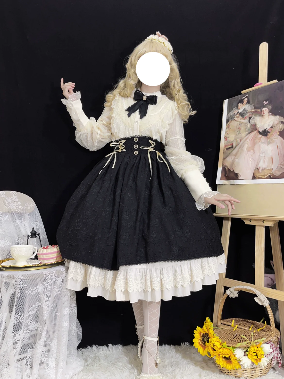 The Heart of the Rose - Elegant Retro Lolita Skirt High Waist SK Blouse - Image 9