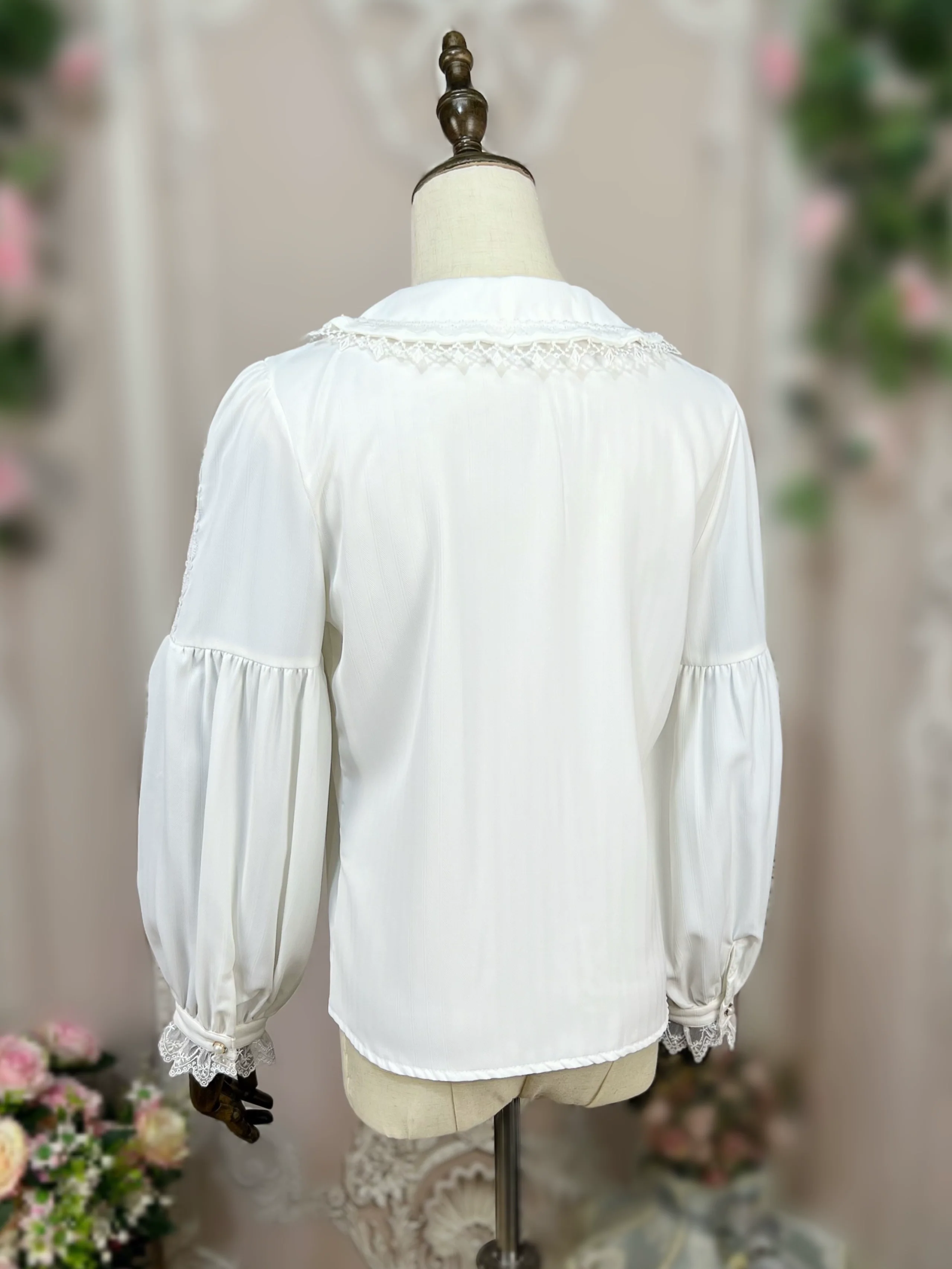 Sweet Lolita Blouse Winter Doll Collar Shirt Long Sleeve Fit Top - Image 3