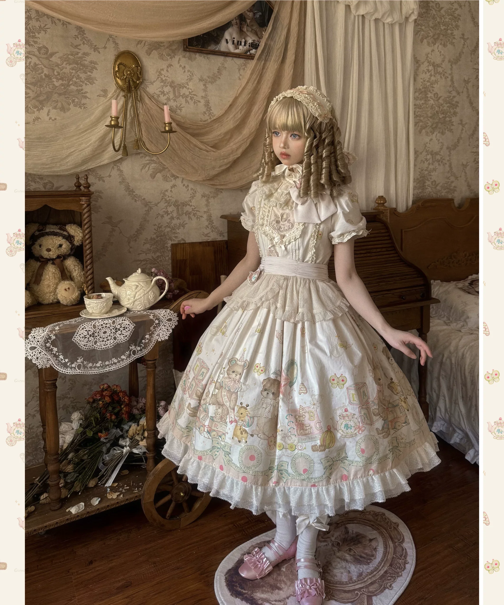 Toy Box - Doll-like Kawaii Lolita OP Dress, Toys Print - Image 14