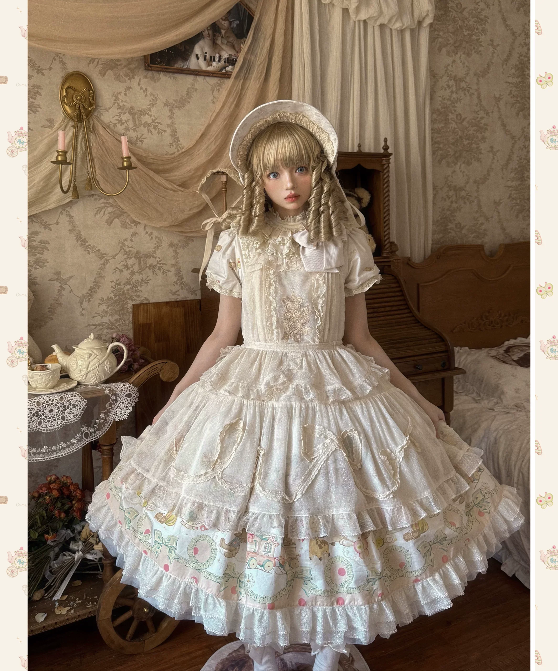 Toy Box - Doll-like Kawaii Lolita OP Dress, Toys Print - Image 15