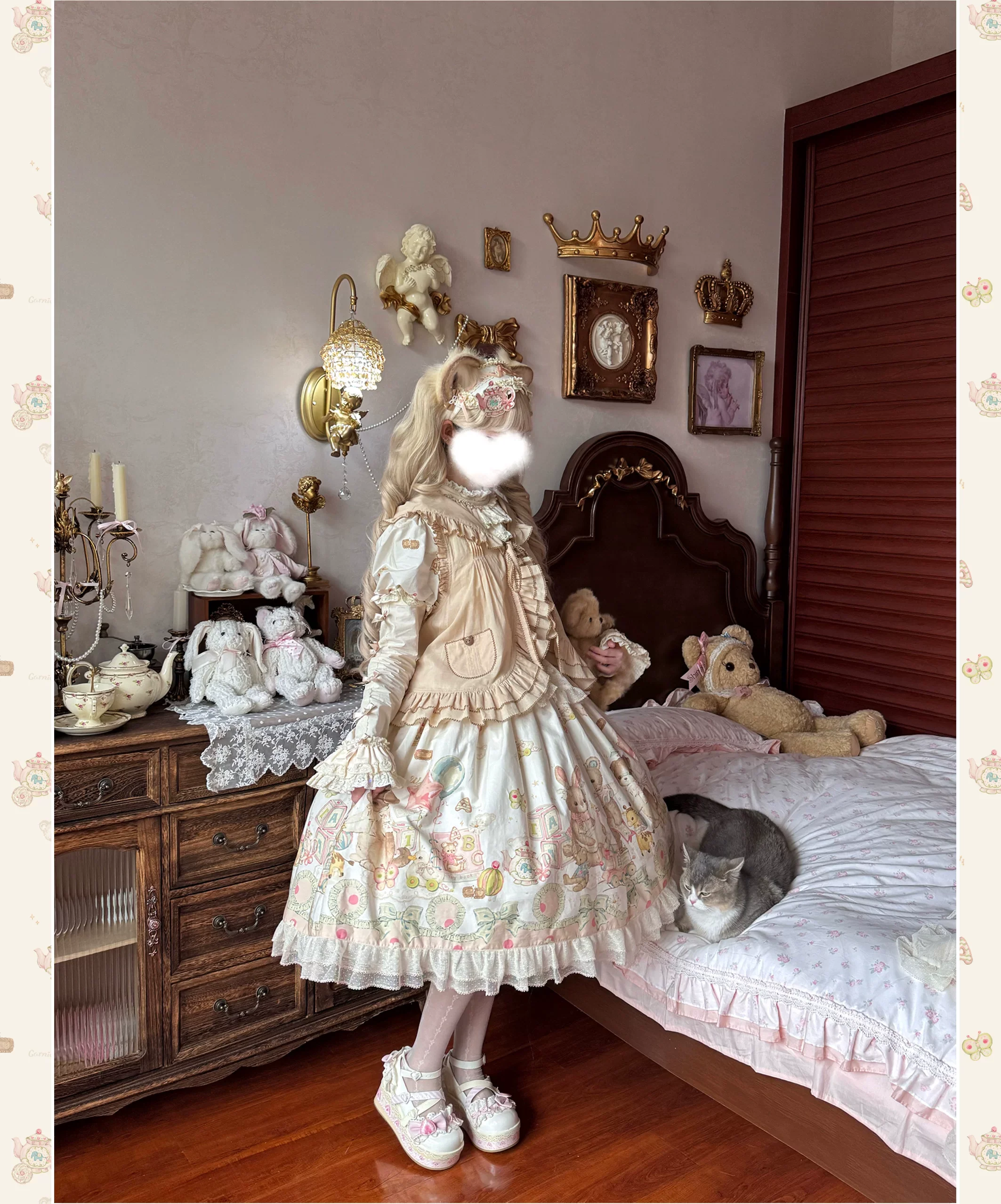 Toy Box - Doll-like Kawaii Lolita OP Dress, Toys Print - Image 17