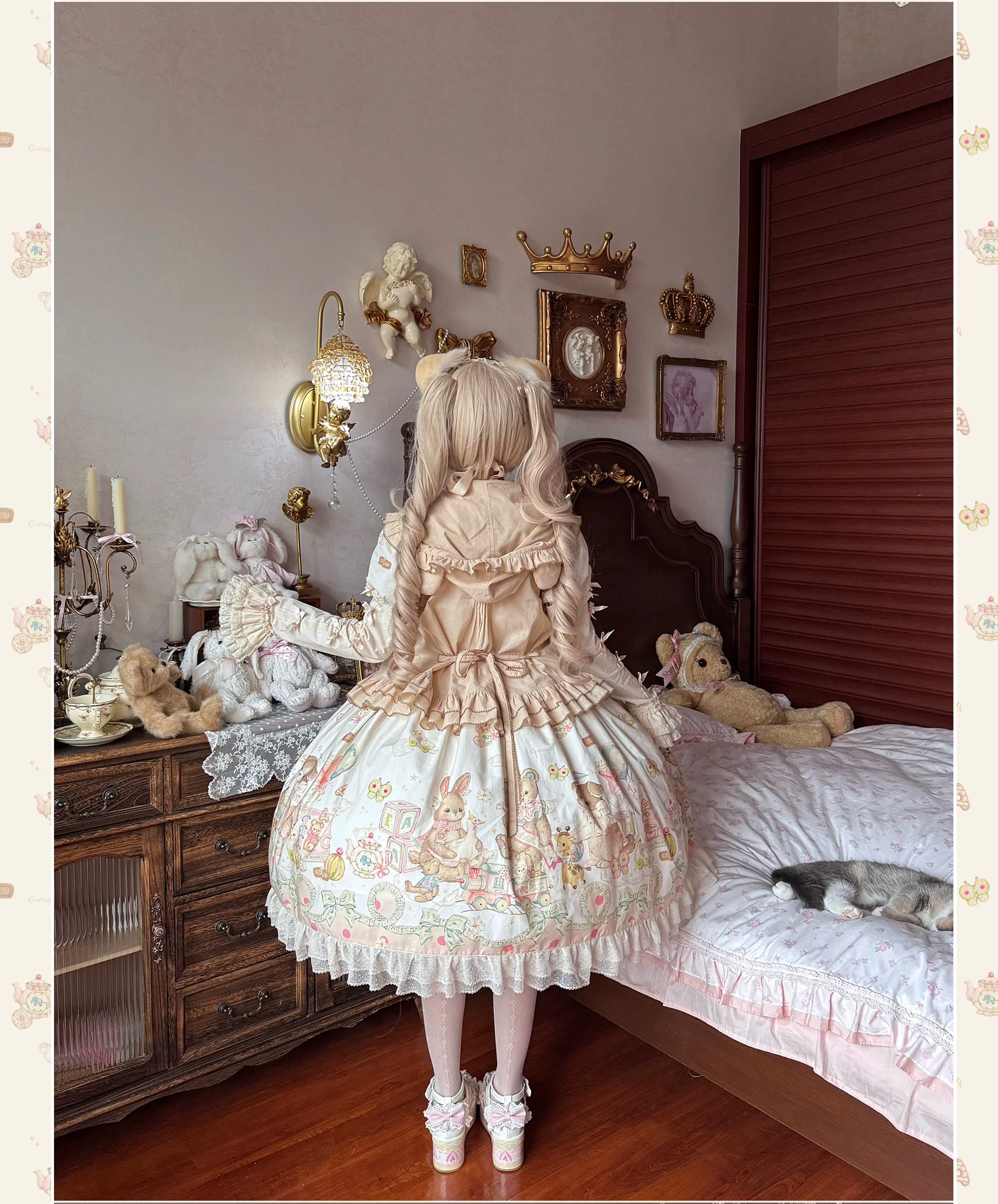Toy Box - Doll-like Kawaii Lolita OP Dress, Toys Print - Image 18