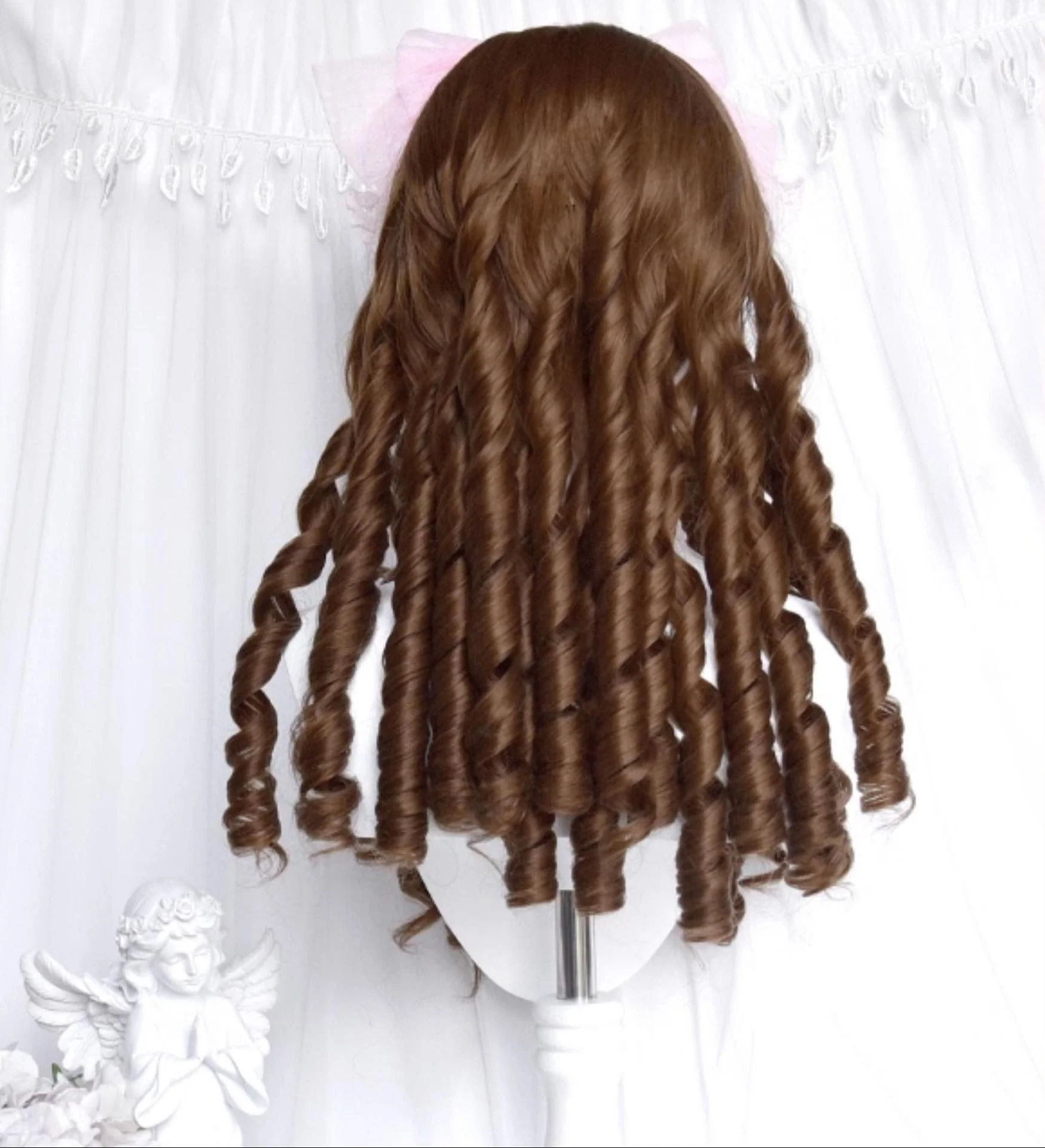 Sinwavy - Doll-like Roman Curl Lolita Wig, Straight Bangs - Image 4