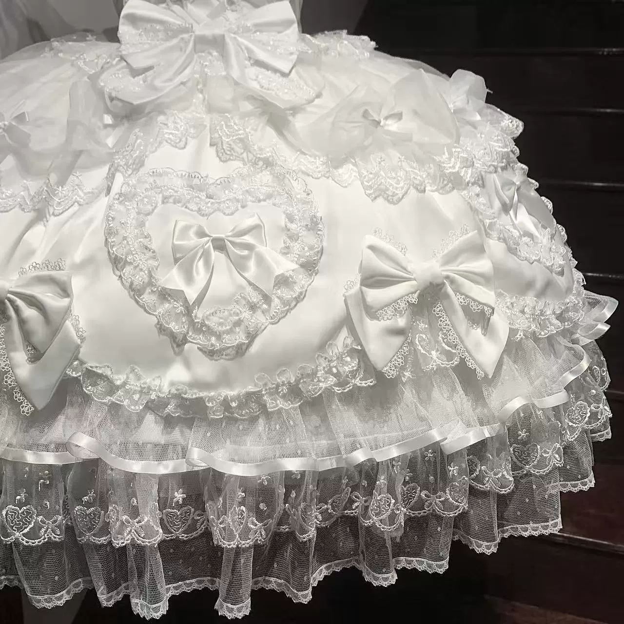 Velvet Sweetheart - Doll-like Sweet Lolita Jumper Dress, Bow Accents - Image 10