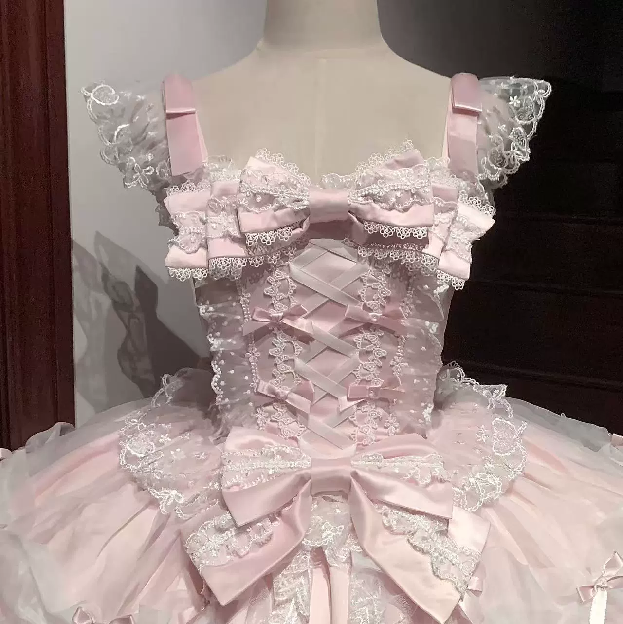 Velvet Sweetheart - Doll-like Sweet Lolita Jumper Dress, Bow Accents - Image 15