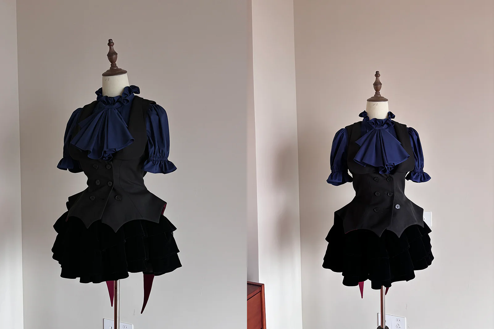 A Tiny Cake - Doll-like Velvet Lolita Skirt, Tiered Skirt - Image 12