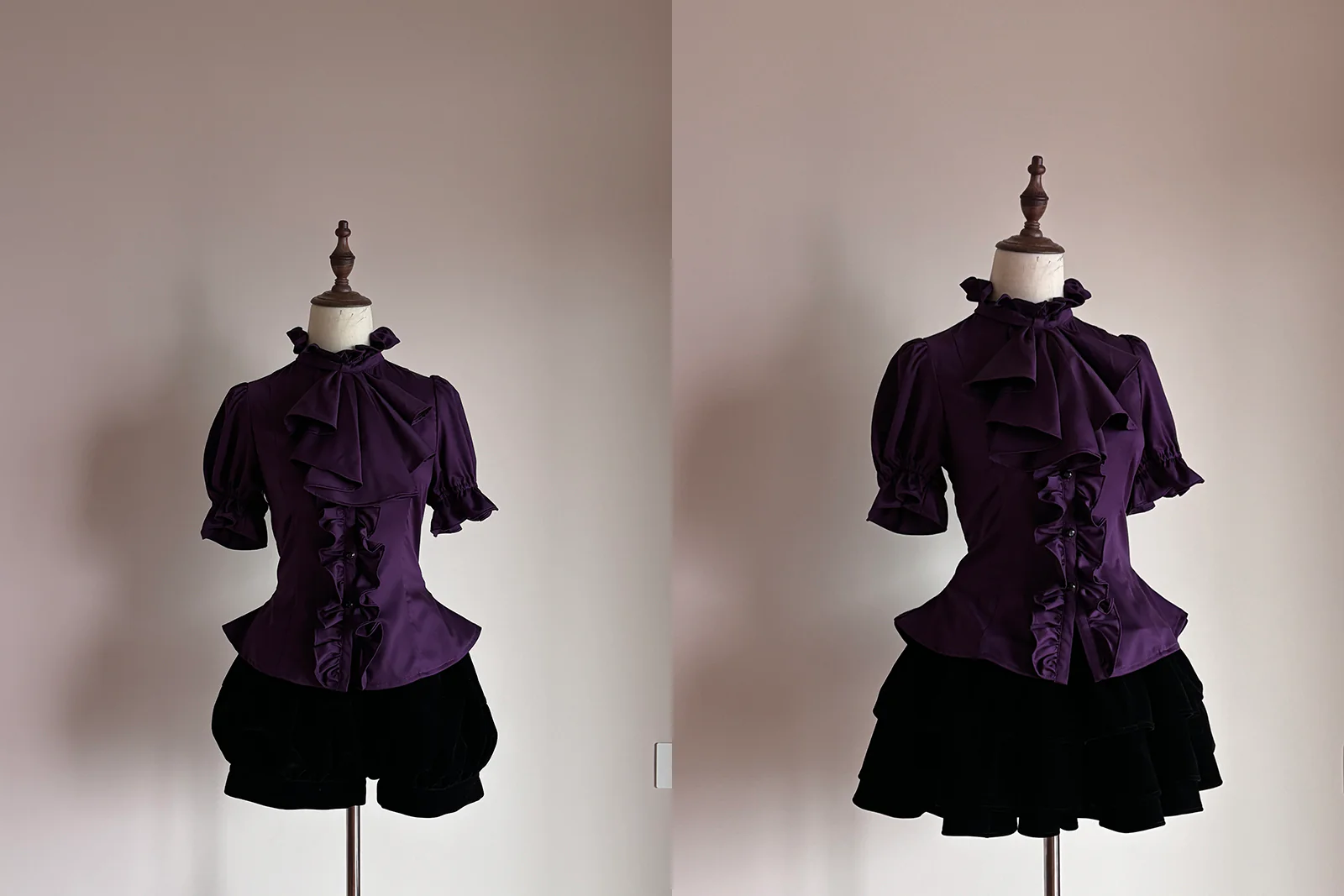 A Tiny Cake - Doll-like Velvet Lolita Skirt, Tiered Skirt - Image 13