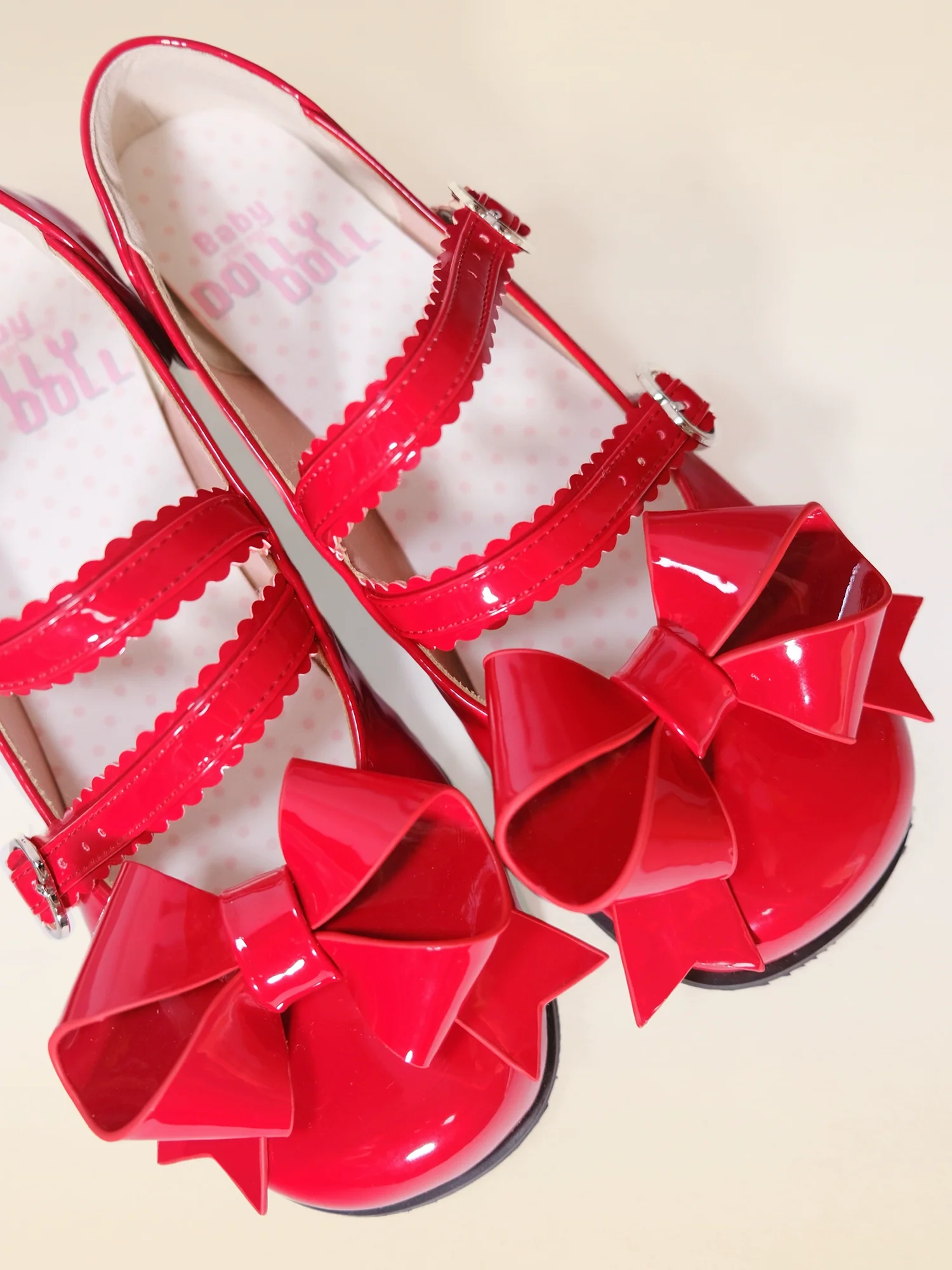 Dolly Doll - Apple Candy - Mary Jane Lolita Shoes Bow PU Low-Mid Heel Shoes - Image 14