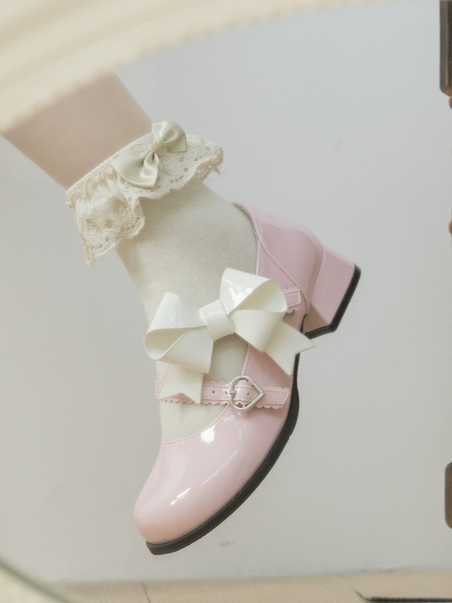Dolly Doll - Apple Candy - Mary Jane Lolita Shoes Bow PU Low-Mid Heel Shoes - Image 34