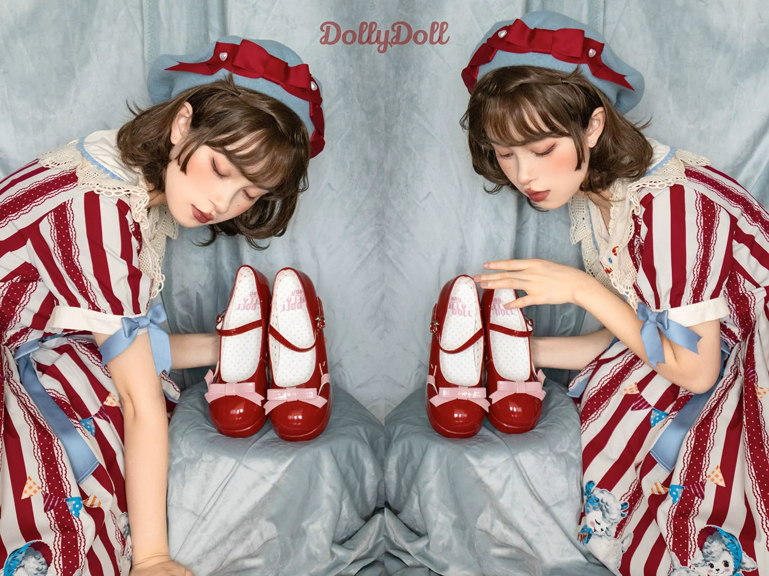 Dolly Doll - Lovers' Gift - Round Toe Middle Heel Mary Jane Lolita Shoes - Image 16