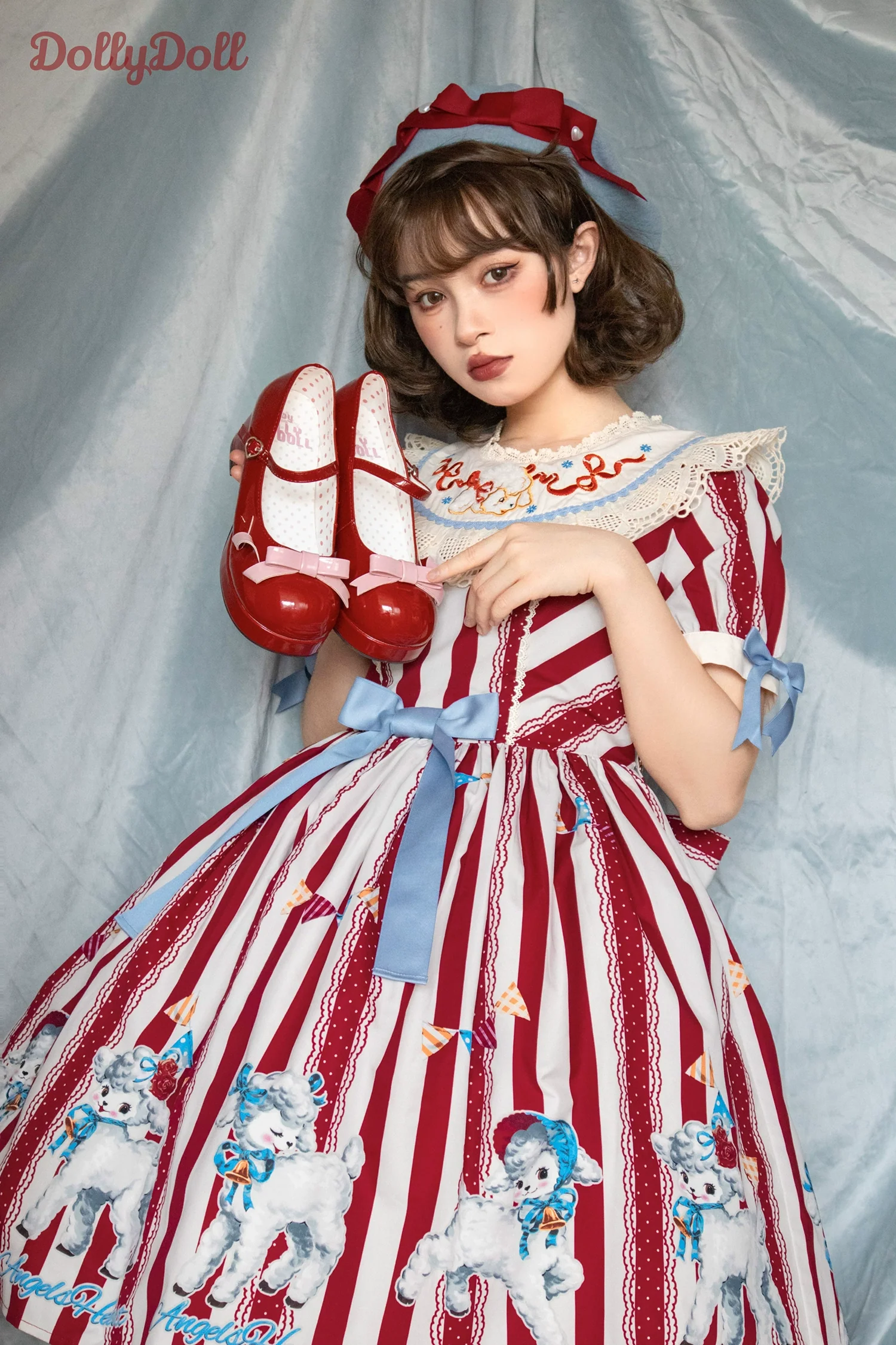 Dolly Doll - Lovers' Gift - Round Toe Middle Heel Mary Jane Lolita Shoes - Image 22