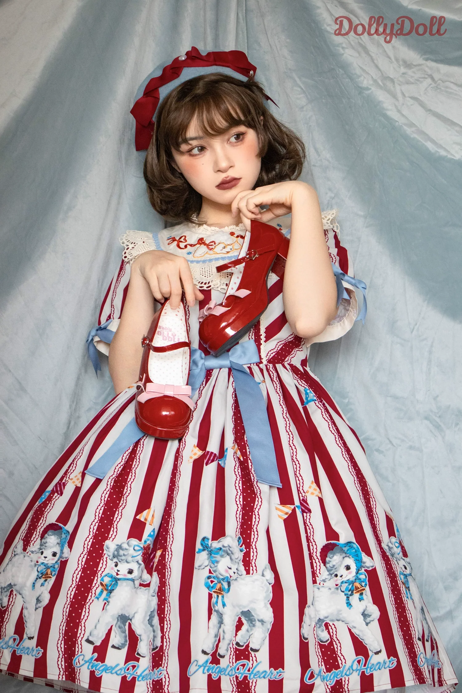 Dolly Doll - Lovers' Gift - Round Toe Middle Heel Mary Jane Lolita Shoes - Image 23