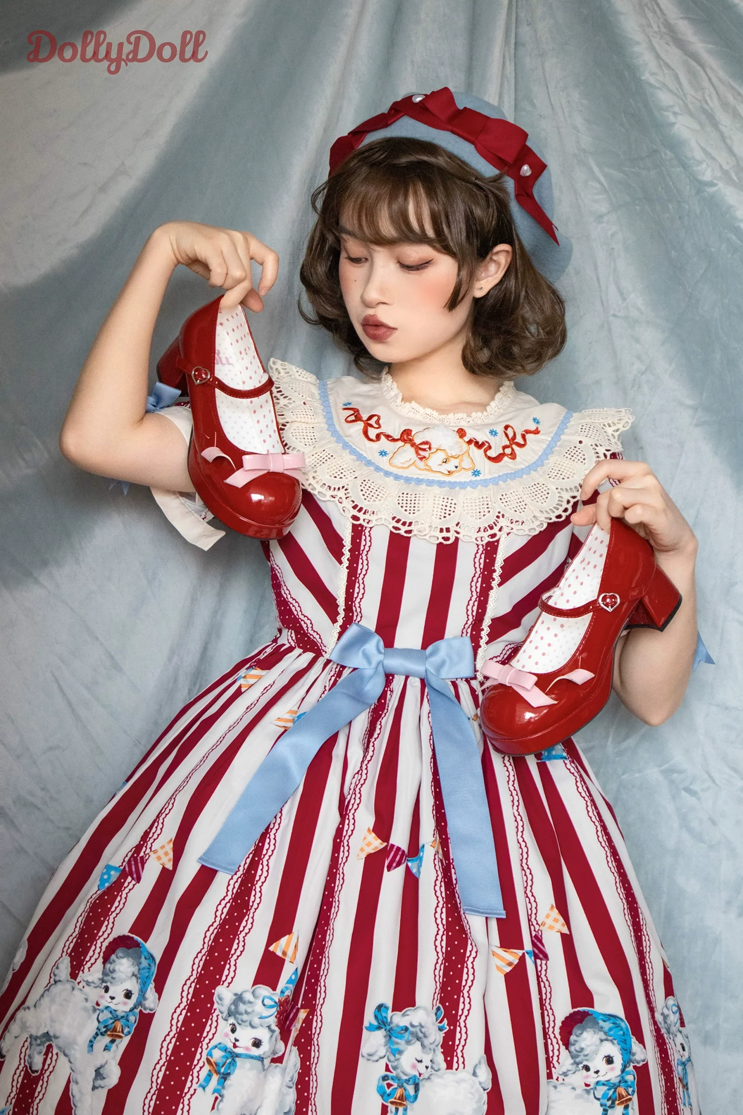 Dolly Doll - Lovers' Gift - Round Toe Middle Heel Mary Jane Lolita Shoes - Image 24
