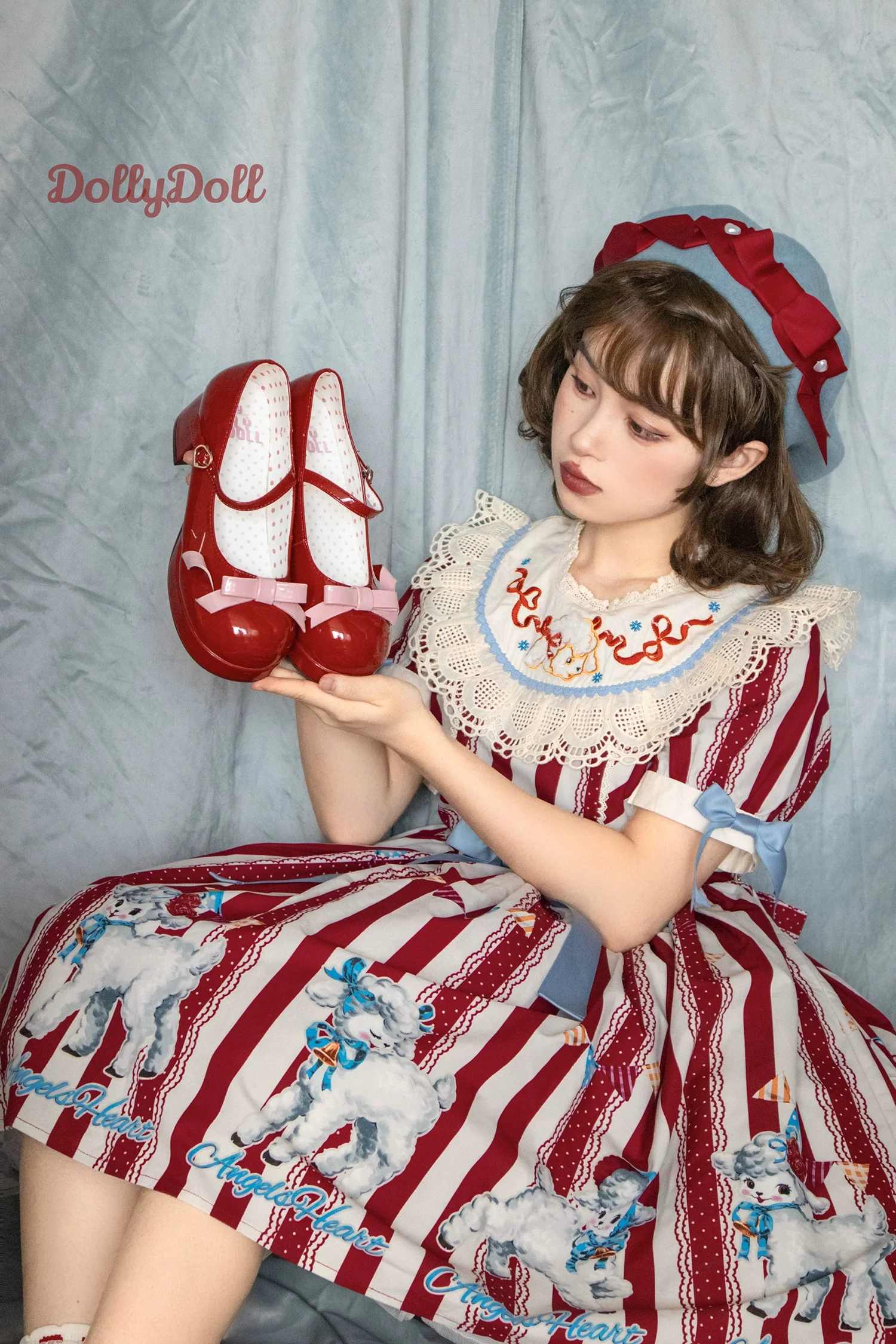 Dolly Doll - Lovers' Gift - Round Toe Middle Heel Mary Jane Lolita Shoes - Image 25