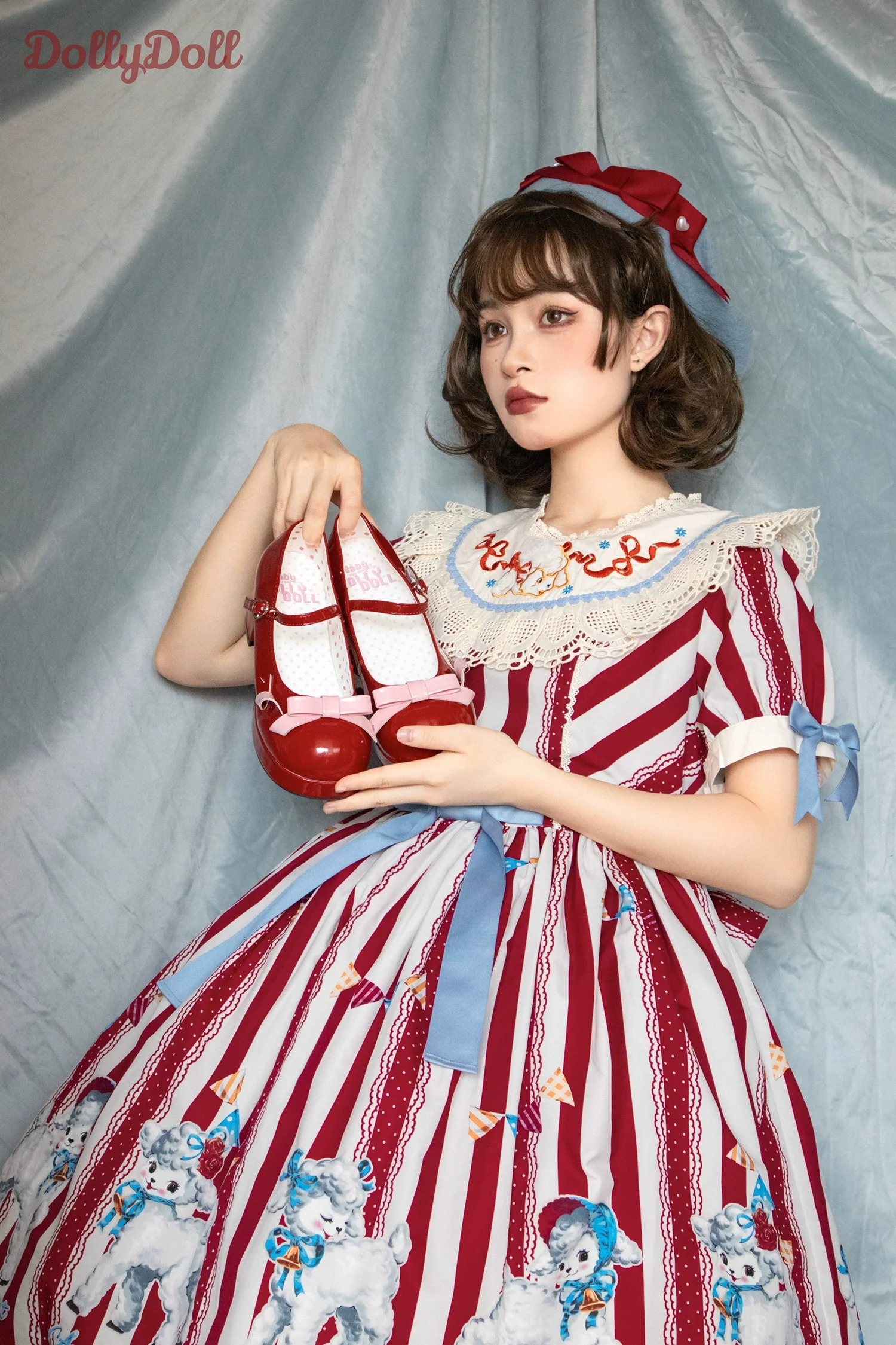 Dolly Doll - Lovers' Gift - Round Toe Middle Heel Mary Jane Lolita Shoes - Image 26