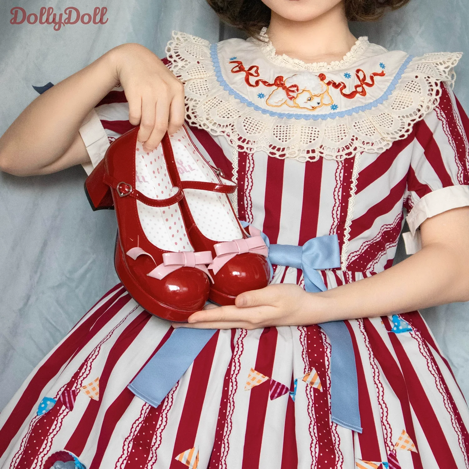 Dolly Doll - Lovers' Gift - Round Toe Middle Heel Mary Jane Lolita Shoes - Image 27