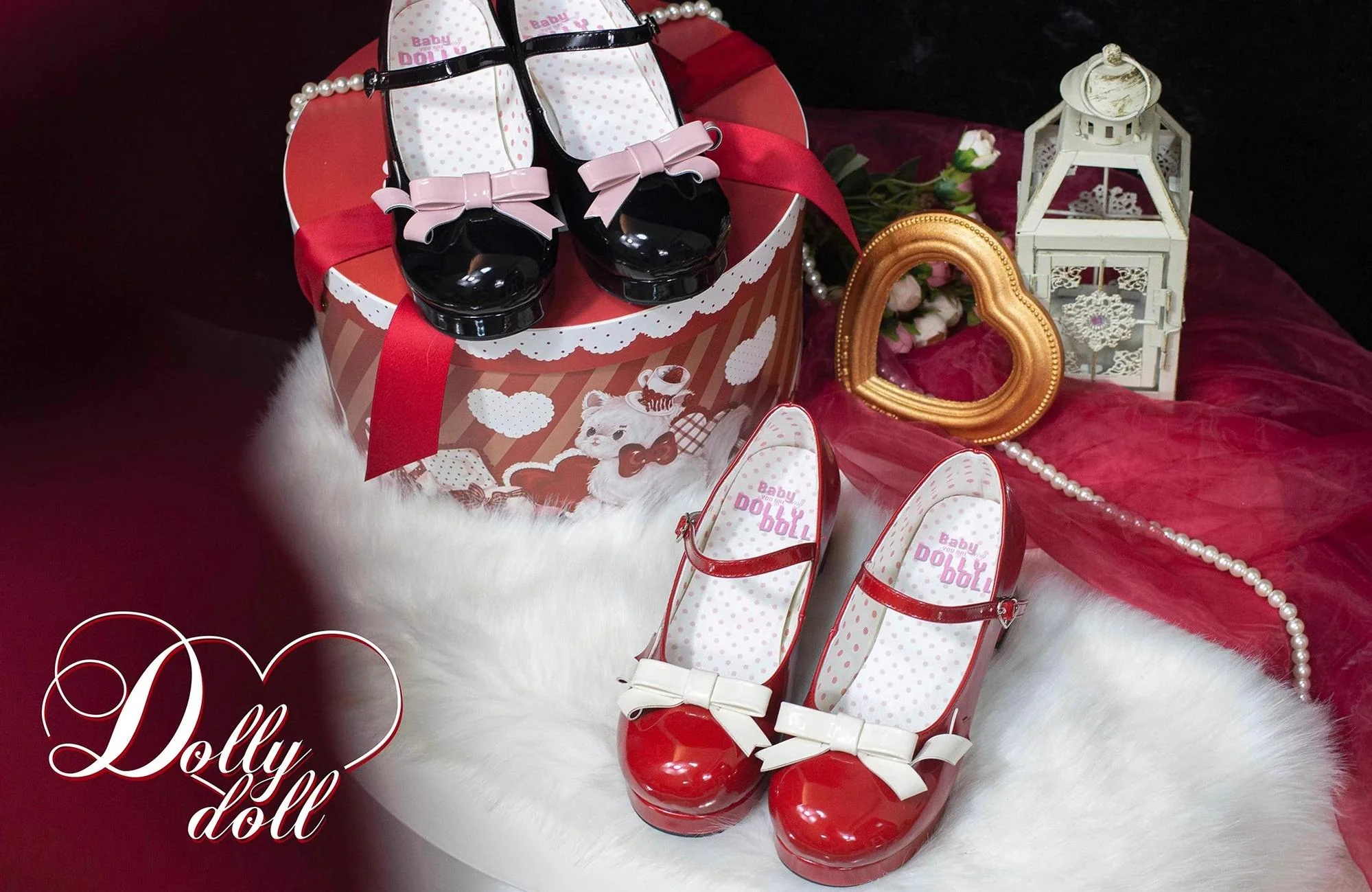 Dolly Doll - Lovers' Gift - Round Toe Middle Heel Mary Jane Lolita Shoes - Image 45