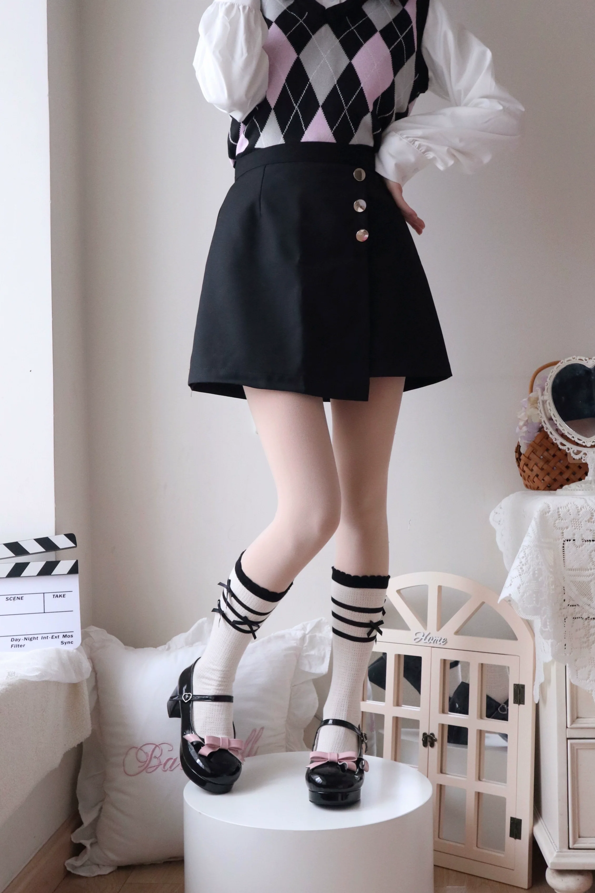 Dolly Doll - Lovers' Gift - Round Toe Middle Heel Mary Jane Lolita Shoes - Image 49