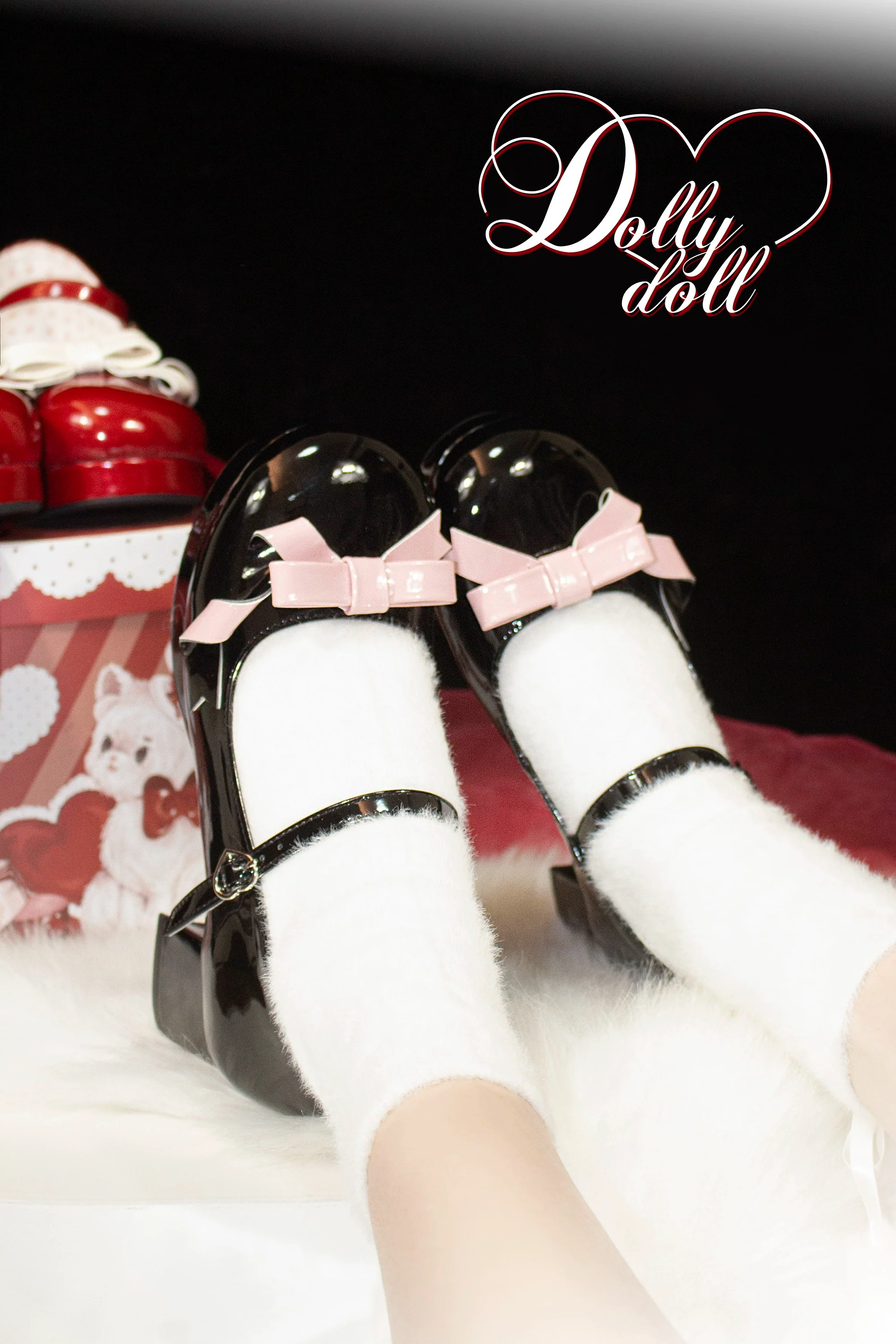 Dolly Doll - Lovers' Gift - Round Toe Middle Heel Mary Jane Lolita Shoes - Image 53