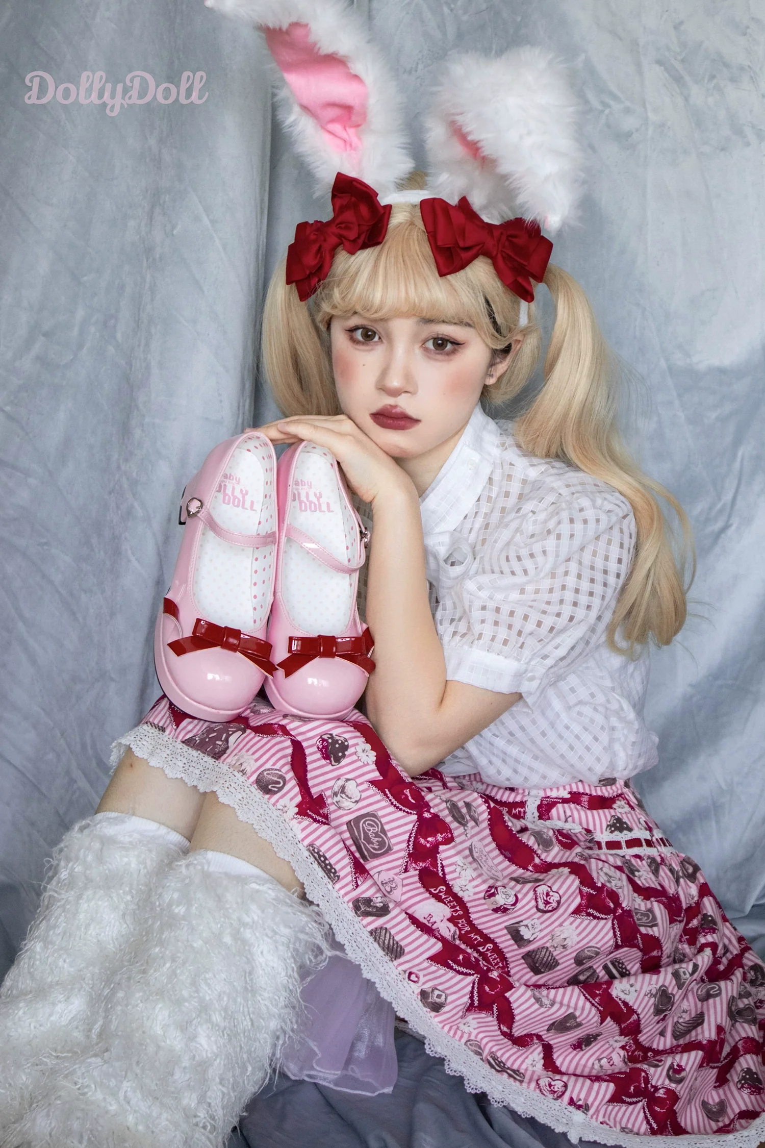 Dolly Doll - Lovers' Gift - Round Toe Middle Heel Mary Jane Lolita Shoes - Image 59