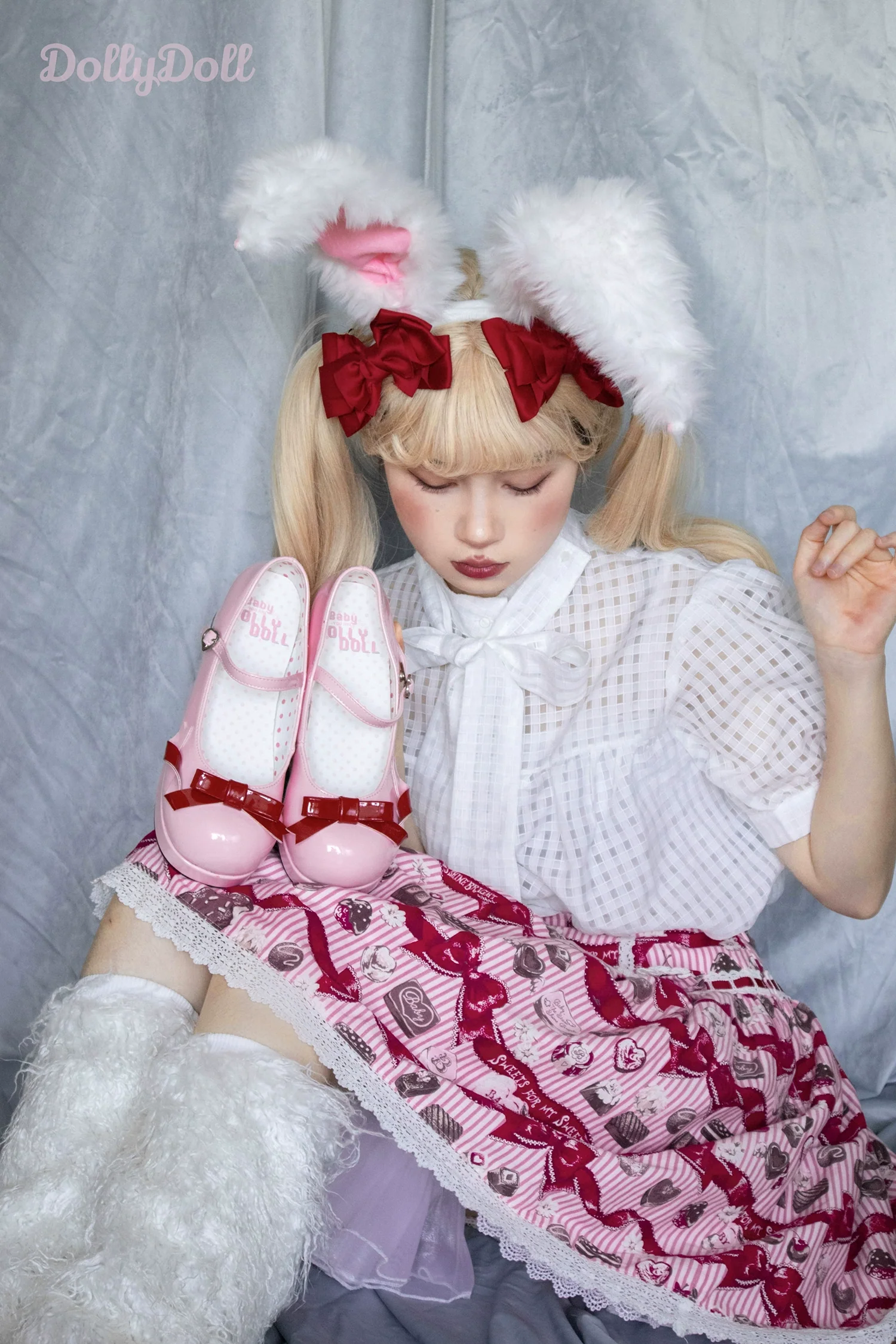 Dolly Doll - Lovers' Gift - Round Toe Middle Heel Mary Jane Lolita Shoes - Image 62