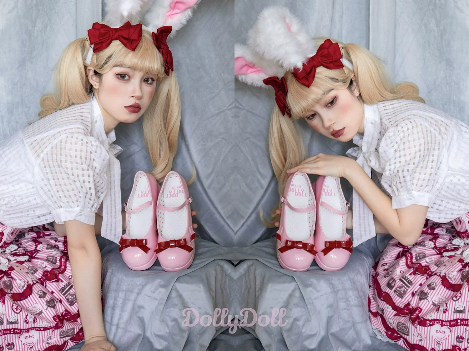 Dolly Doll - Lovers' Gift - Round Toe Middle Heel Mary Jane Lolita Shoes - Image 65