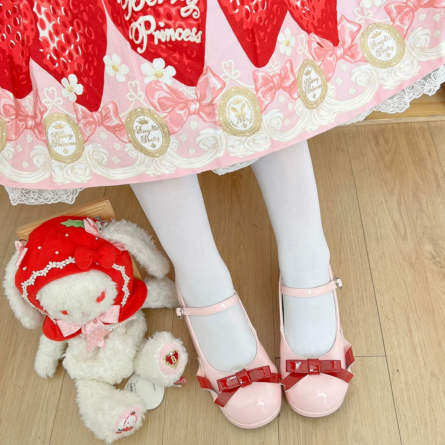 Dolly Doll - Lovers' Gift - Round Toe Middle Heel Mary Jane Lolita Shoes - Image 72