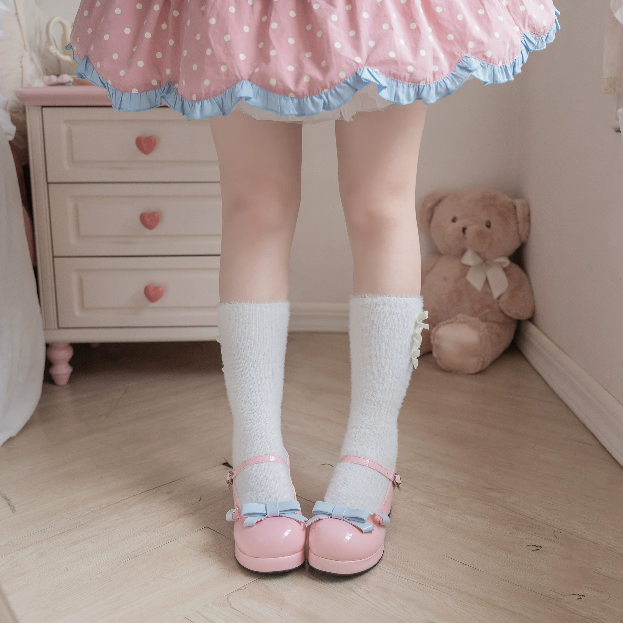 Dolly Doll - Lovers' Gift - Round Toe Middle Heel Mary Jane Lolita Shoes - Image 81